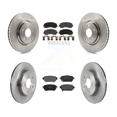 Front Rear Brake Rotors Ceramic Pad Kit For Nissan Rogue FULL HYBRID EV-GAS (FHEV) engine K8T-104318