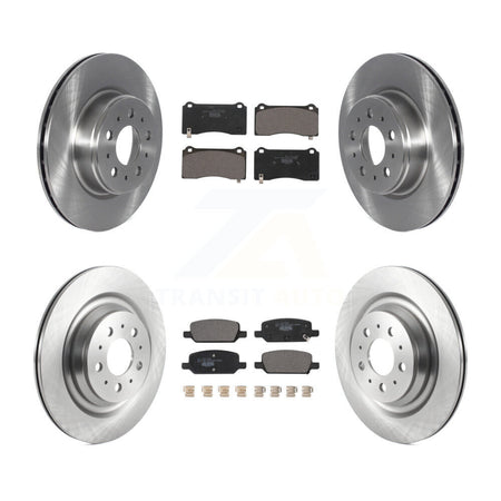 Front Rear Brake Rotor & Ceramic Pad Kit For 2017-2022 Tesla 3 With Gray Painted Calipers K8T-104326