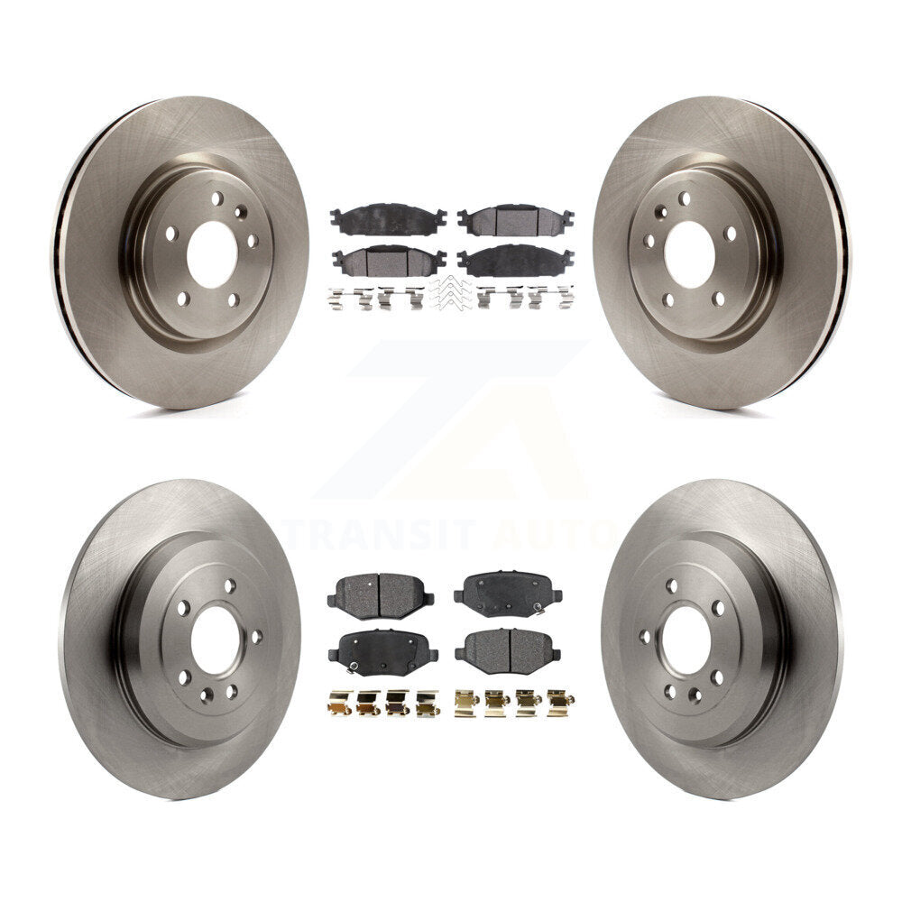 Front Rear Brake Rotor & Ceramic Pad Kit For 2015 Ford Explorer Without Heavy Duty Brakes K8T-104328