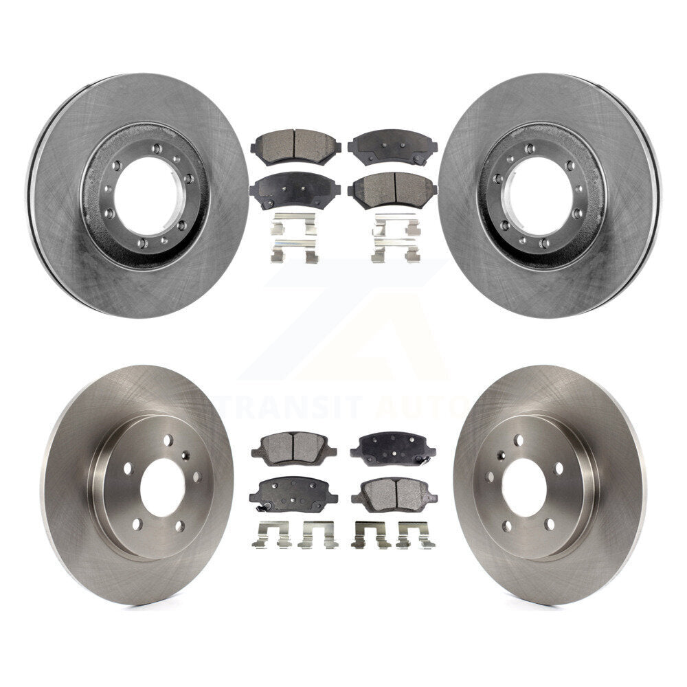 Front Rear Disc Brake Rotors And Ceramic Pads Kit For 2005 Pontiac Montana SV6 with FWD K8T-104332