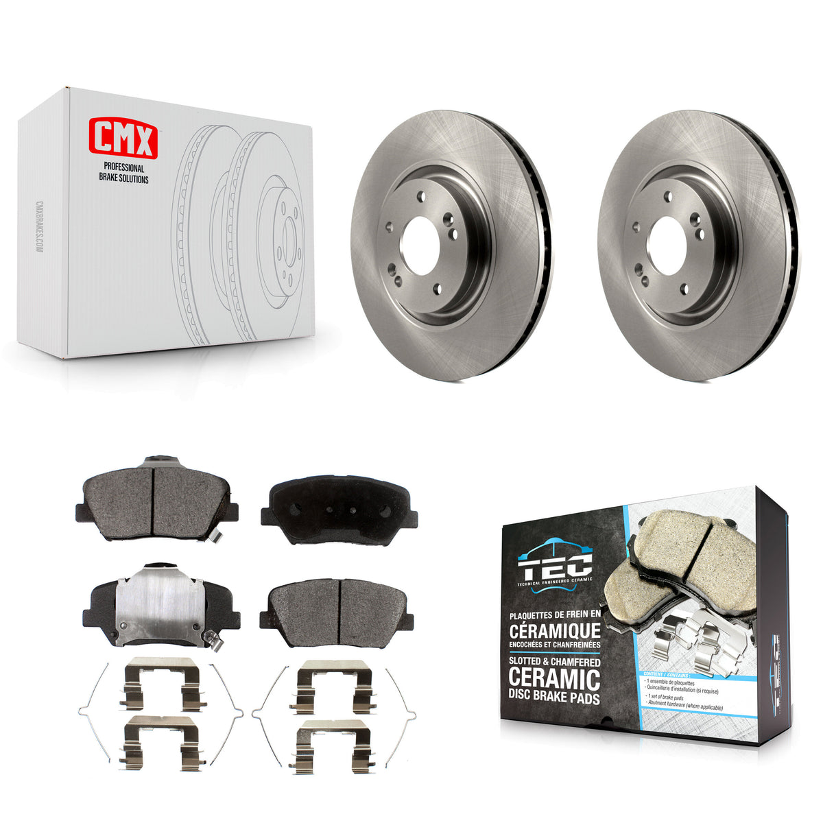 Front Disc Brake Rotors And Ceramic Pads Kit For 2019-2022 Hyundai Nexo K8T-104339