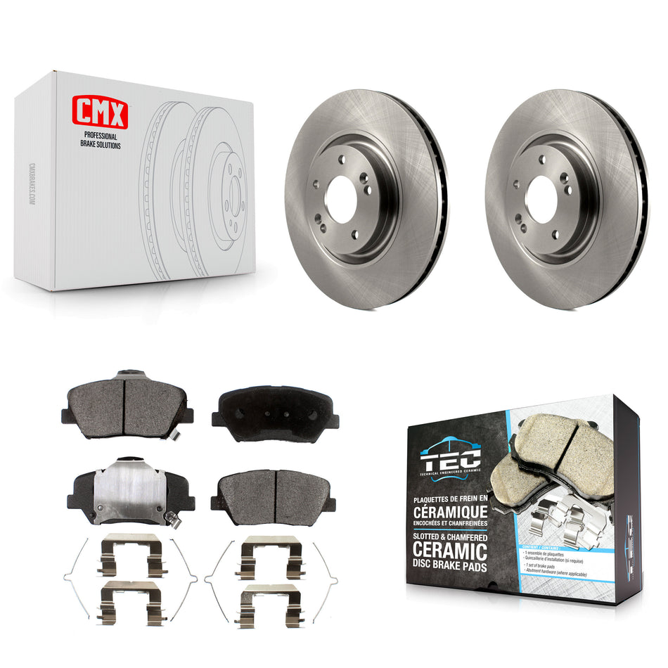 Front Disc Brake Rotors And Ceramic Pads Kit For 2019-2022 Hyundai Nexo K8T-104339