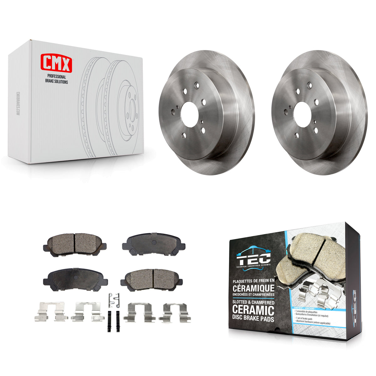 Rear Disc Brake Rotors And Ceramic Pads Kit For Toyota Highlander K8T-104342