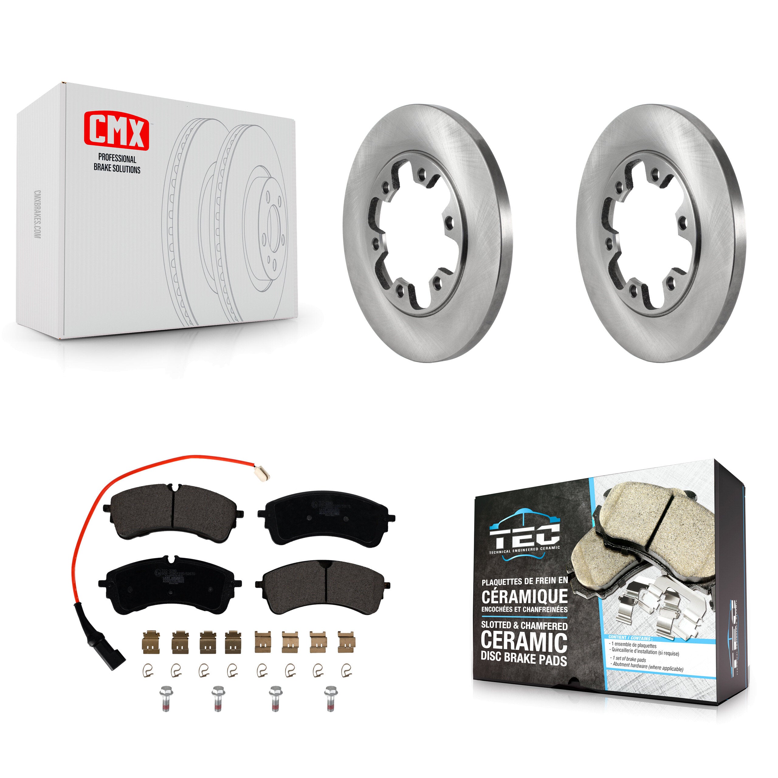 Rear Disc Brake Rotor And Ceramic Pad Kit For Ford Transit-250 Transit-150 Transit-350 HD K8T-104346