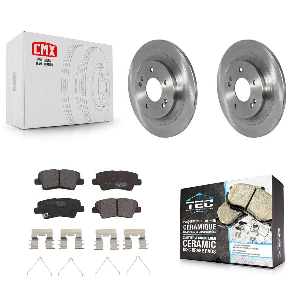 Rear Brake Rotor & Ceramic Pad Kit For 22-23 Hyundai Kona AWD With Electric Parking K8T-104349