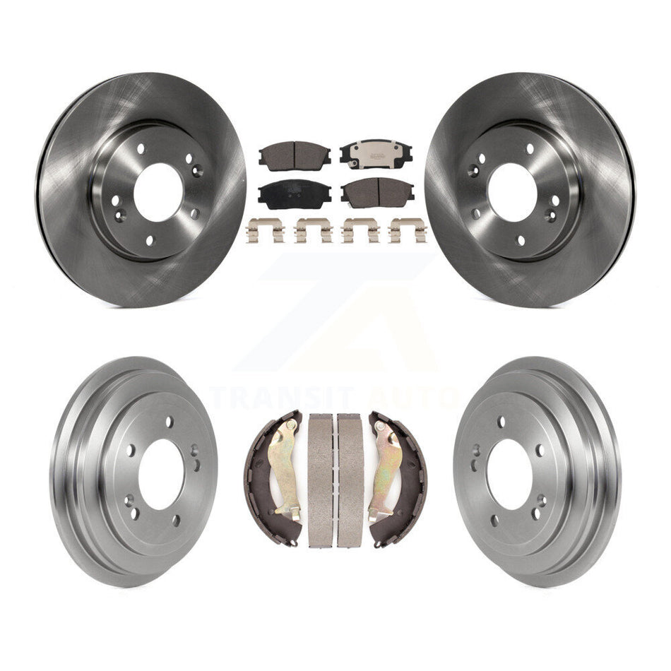 Front Rear Disc Brake Rotors Ceramic Pads And Drum Kit For 2020-2023 Hyundai Venue K8T-104356