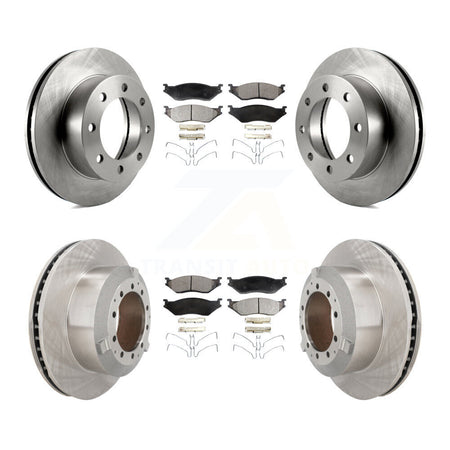 Front Rear Brake Rotors Ceramic Pad Kit For 05-09 Ford F-450 Super Duty With 8 Lug Wheels K8T-104382