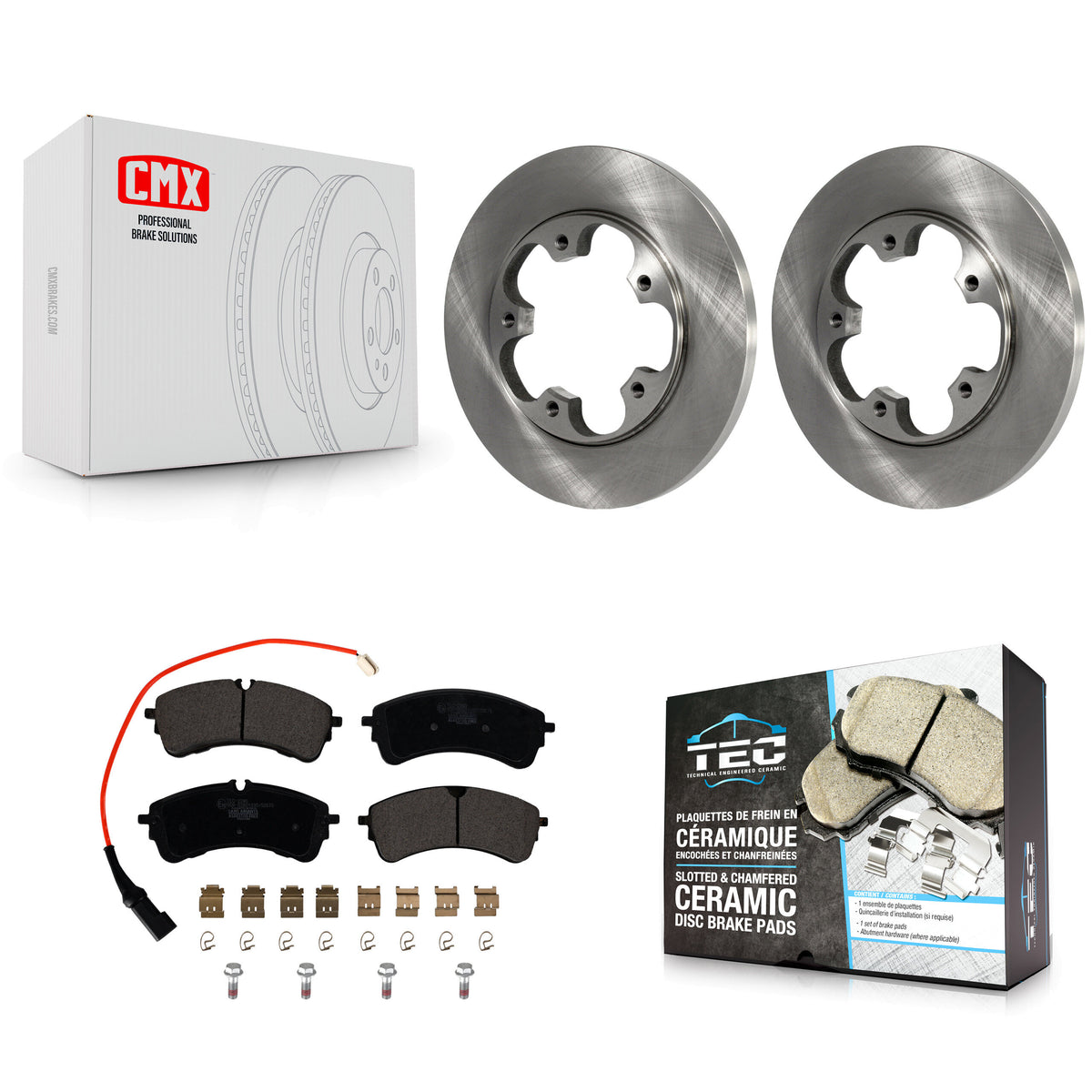 Rear Disc Brake Rotors And Ceramic Pads Kit For Ford Transit-250 Transit-150 Transit-350 K8T-104390