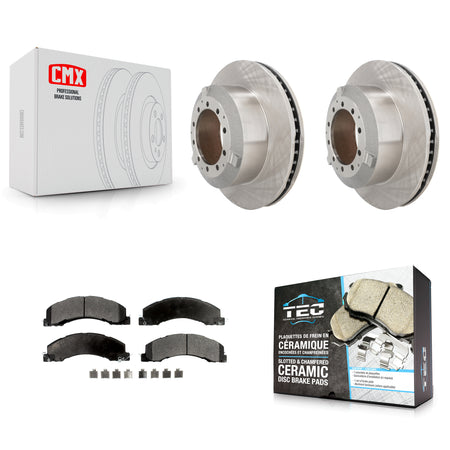 Rear Disc Brake Rotor Ceramic Pad Kit For Ram Dodge Sterling Truck 4500 5500 Bullet 45 55 K8T-104392