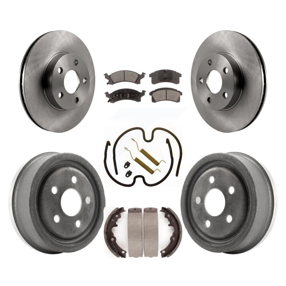 Front Rear Disc Brake Rotors Ceramic Pads And Drum Kit (7Pc) For Pontiac Sunfire K8T-104396