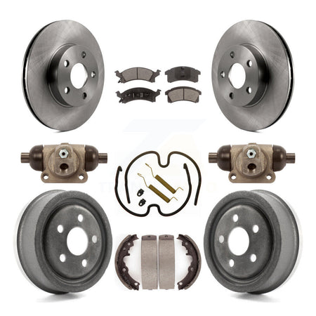 Front Rear Disc Brake Rotors Ceramic Pads And Drum Kit (9Pc) For Pontiac Sunfire K8T-104406