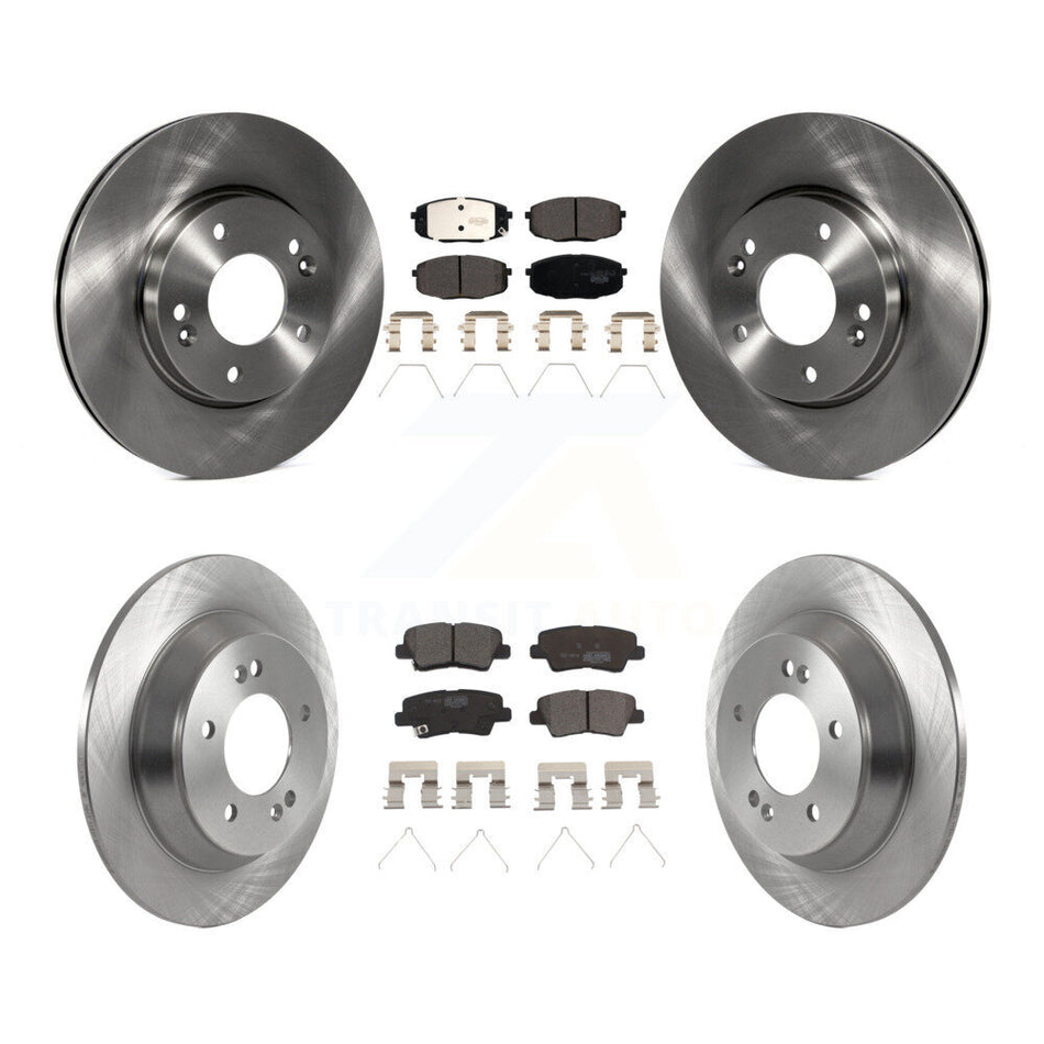 Front Rear Brake Rotors Ceramic Pad Kit For 2022 Hyundai Kona With Electric Parking K8T-104407
