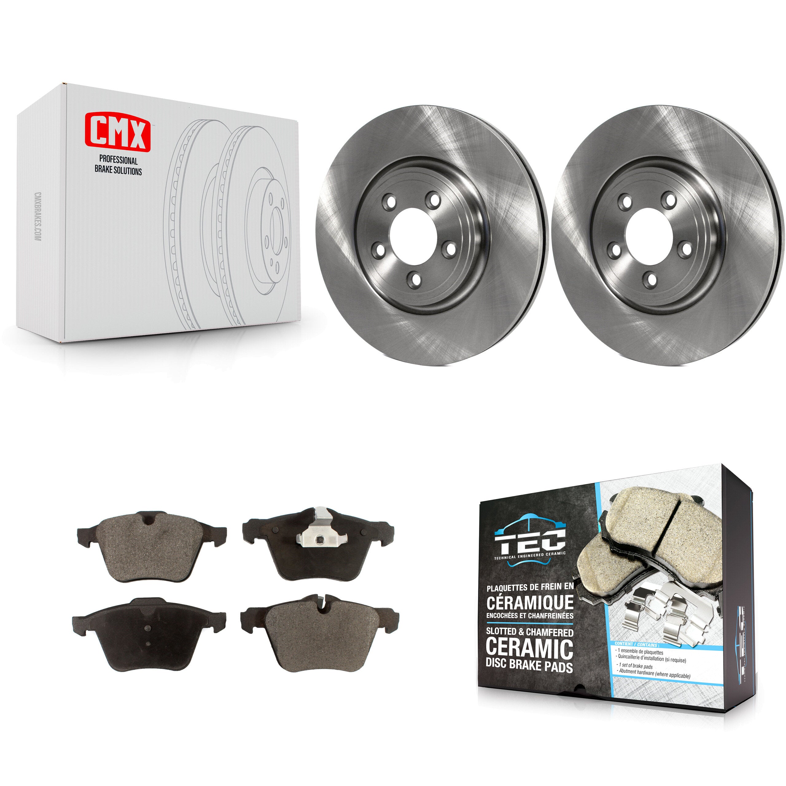 Front Brake Rotor & Ceramic Pad Kit For Jaguar XF Premium With 326mm Diameter K8T-104412