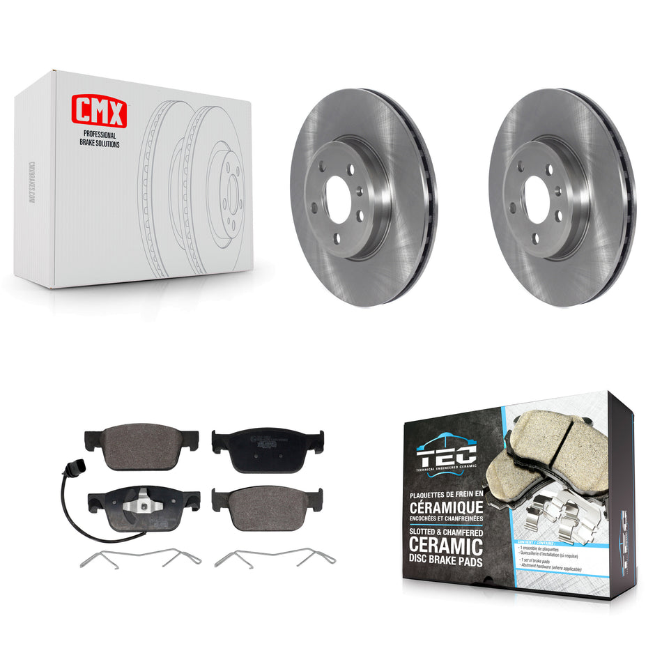 Front Disc Brake Rotors And Ceramic Pads Kit For Audi A4 With 314mm Diameter Rotor K8T-104415