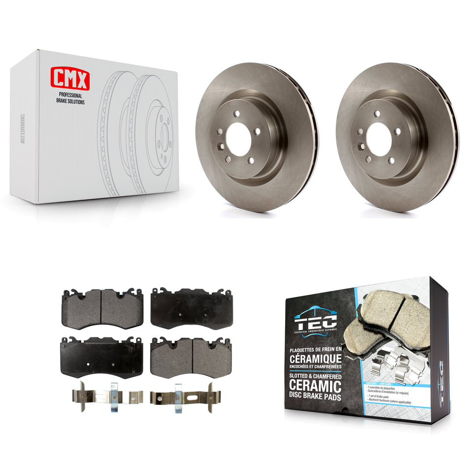 Front Disc Brake Rotors And Ceramic Pads Kit For 2016 Land Rover Range 3.0L K8T-104418