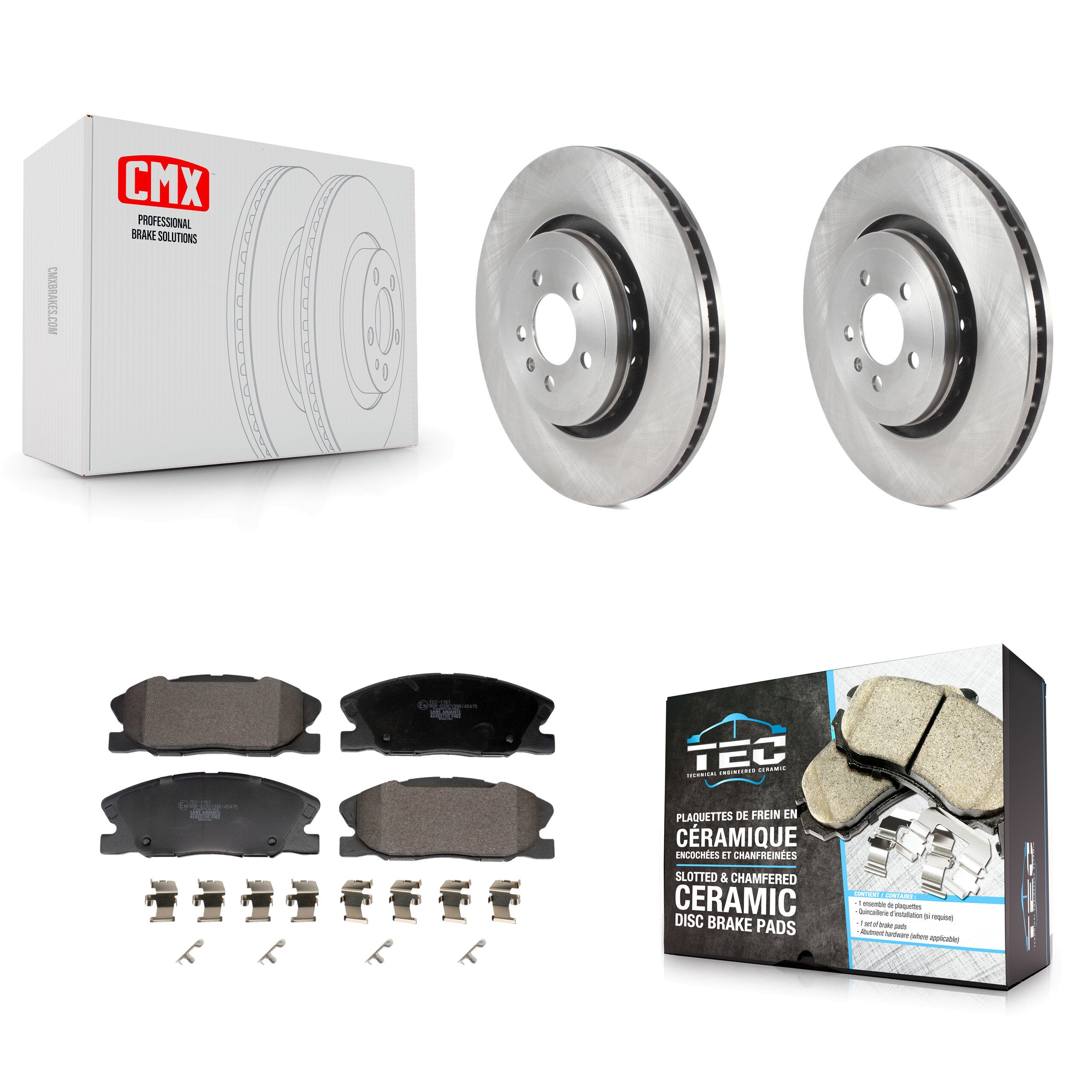 Front Disc Brake Rotors Ceramic Pad Kit For Dodge Charger With 370mm Diameter Rotor K8T-104420