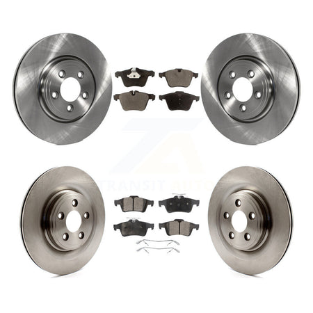 Front Rear Brake Rotor Ceramic Pad Kit For 2010 Jaguar XF With 326mm Diameter K8T-104425