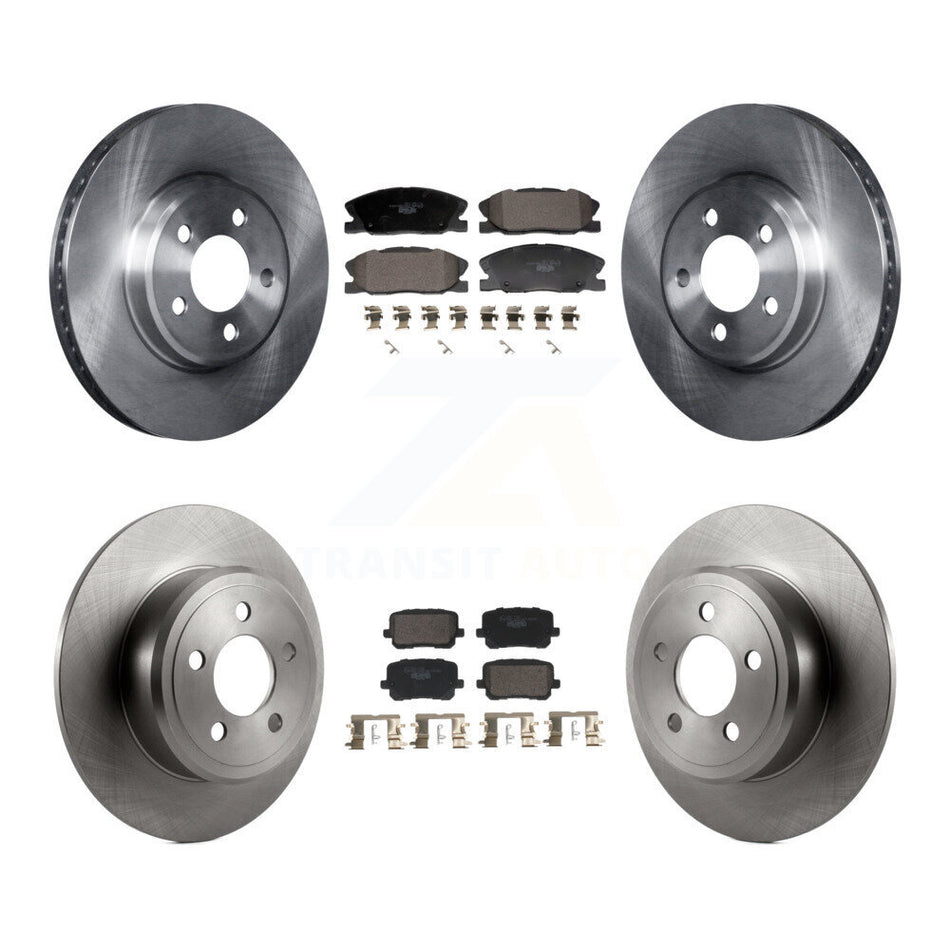 Front Rear Brake Rotors Ceramic Pad Kit For Dodge Charger With 370mm Diameter Rotor K8T-104431