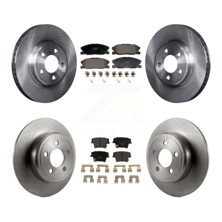 Front Rear Brake Rotors Ceramic Pad Kit For Dodge Charger With 370mm Diameter Rotor K8T-104432