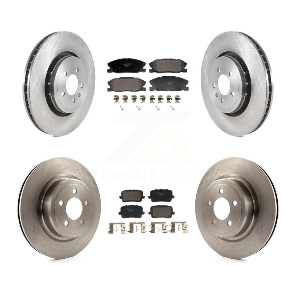 Front Rear Brake Rotors Ceramic Pad Kit For Dodge Charger With 370mm Diameter Rotor K8T-104434