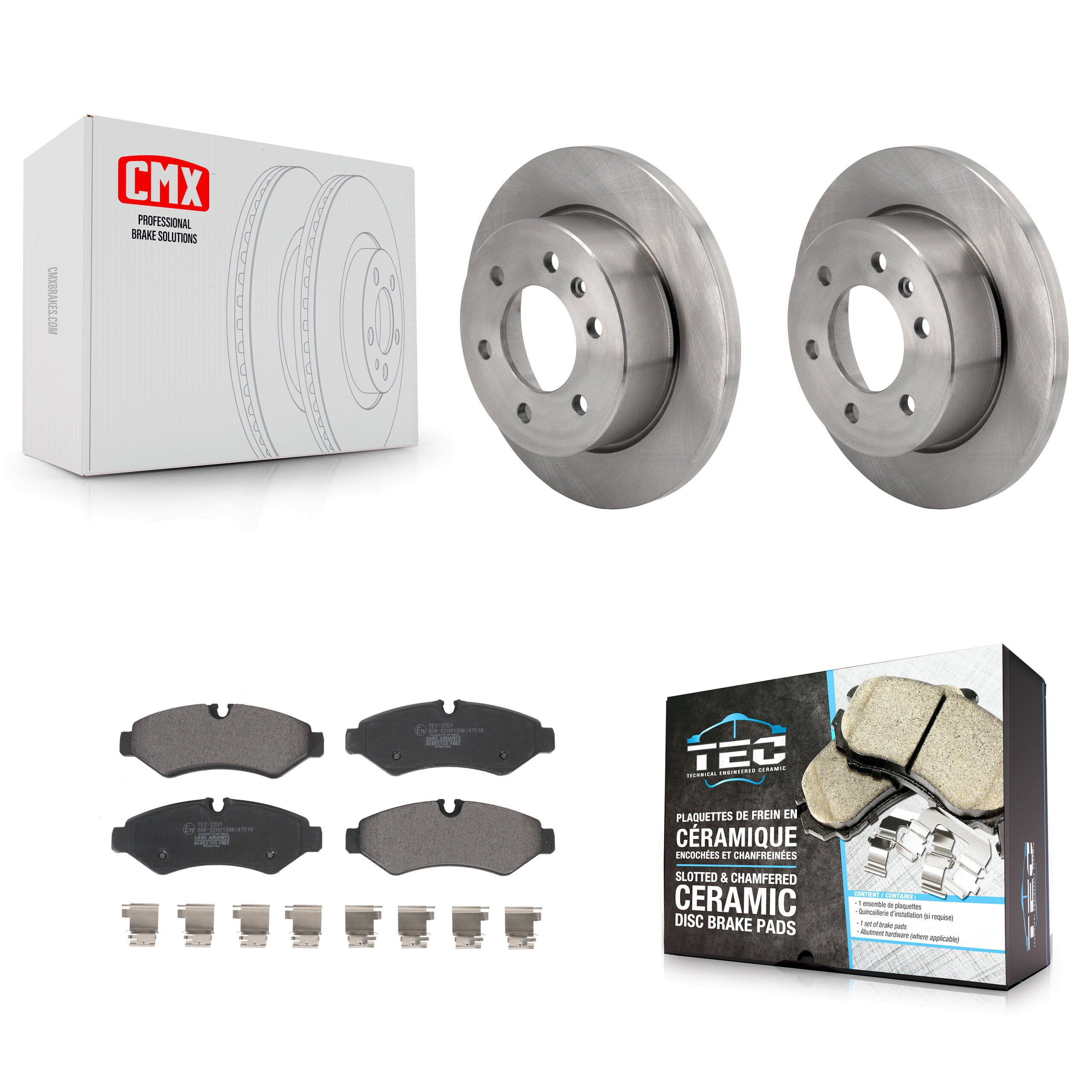 Rear Brake Rotor & Ceramic Pad Kit For Mercedes-Benz Sprinter 2500 3500 Freightliner 1500 K8T-104441
