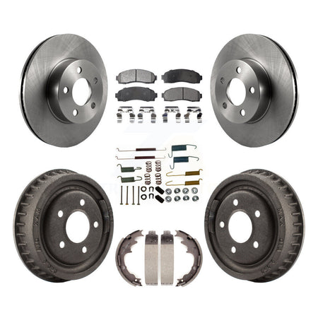 Front Rear Brake Rotor Ceramic Pad & Drum Kit (7Pc) For Mazda B4000 With 9" Diameter K8T-104443