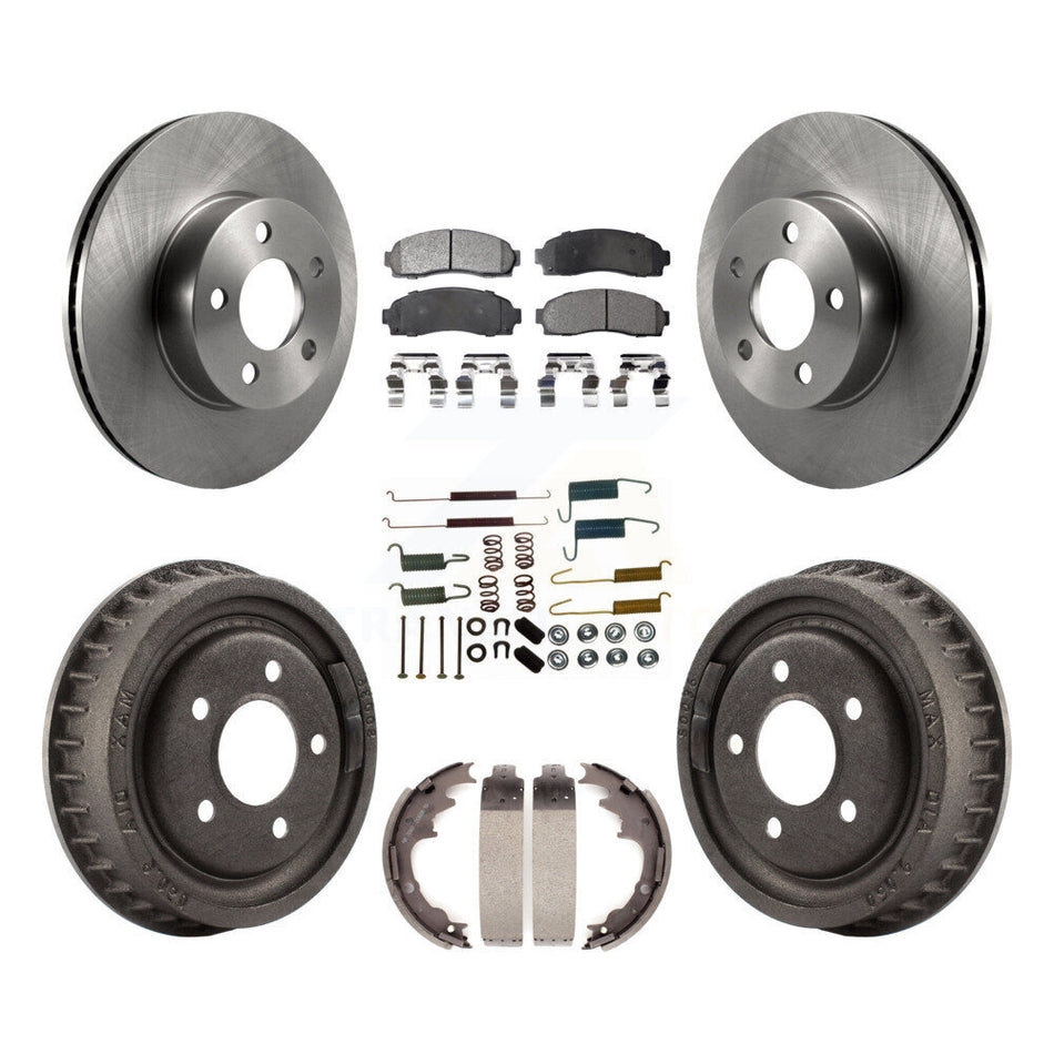 Front Rear Brake Rotor Ceramic Pad & Drum Kit (7Pc) For Mazda B4000 With 9" Diameter K8T-104443
