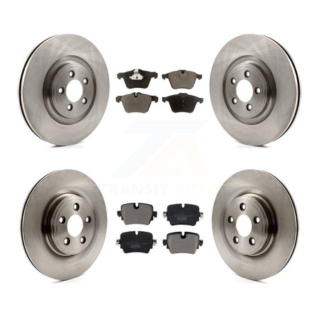 Front Rear Brake Rotor & Ceramic Pad Kit For 2016 Jaguar XJ L Portfolio/R-Sport with 3.0L K8T-104449
