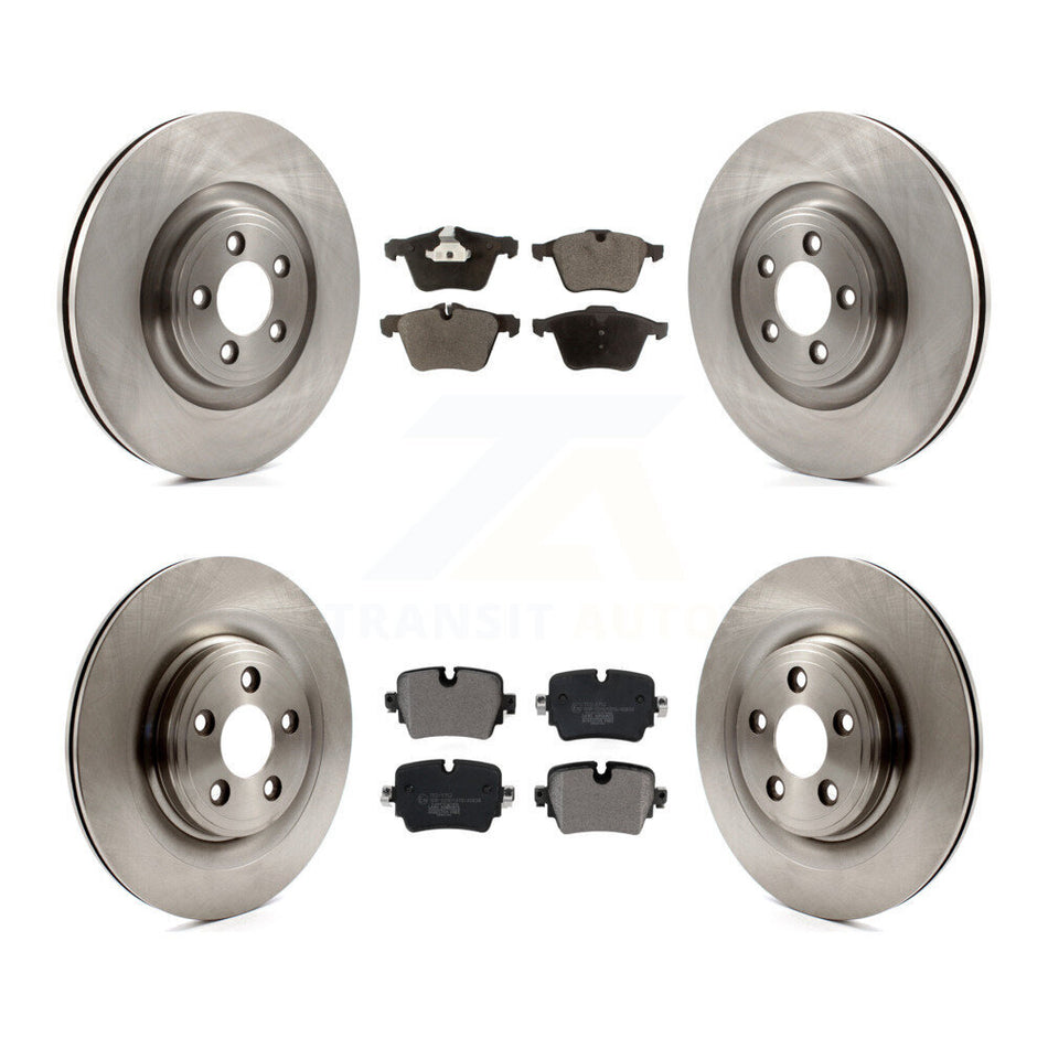 Front Rear Brake Rotor & Ceramic Pad Kit For 2016 Jaguar XJ L Portfolio/R-Sport with 3.0L K8T-104449