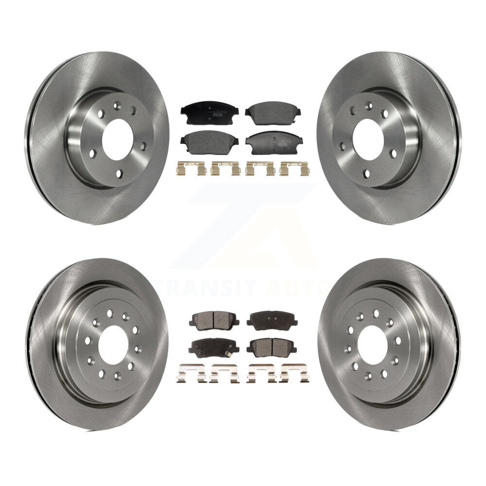 Front Rear Brake Rotor & Ceramic Pad Kit For Cadillac ATS With 300mm Diameter K8T-104454