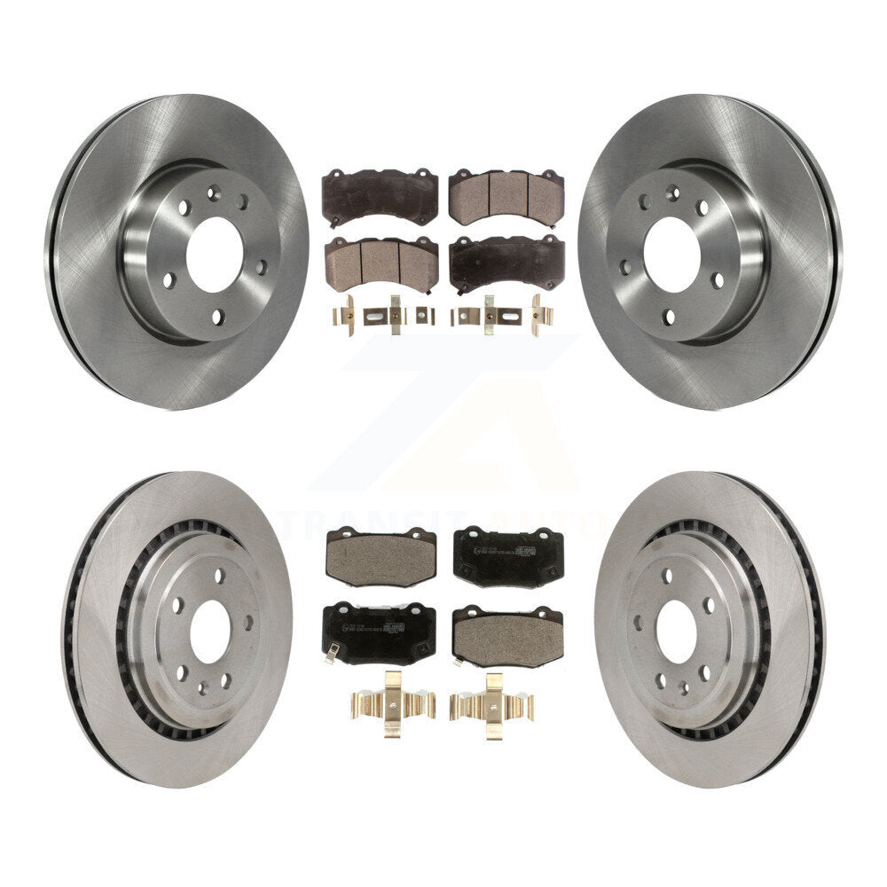 Front Rear Brake Rotor Ceramic Pad Kit For Cadillac ATS V With 300mm Diameter K8T-104456