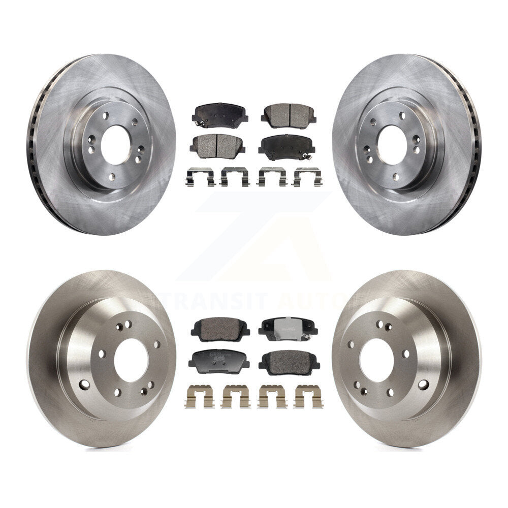 Front Rear Disc Brake Rotors And Ceramic Pads Kit For Hyundai Santa Fe Sport Kia Sorento K8T-104458