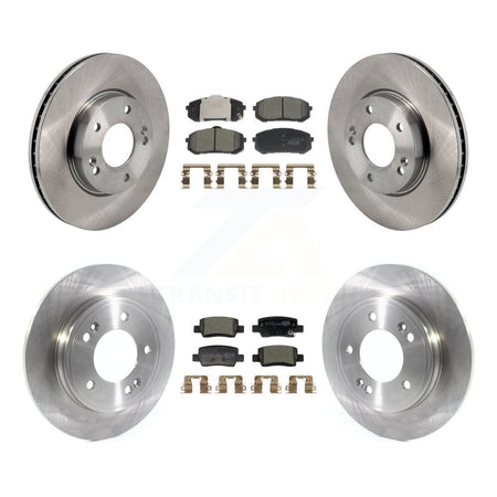 Front Rear Brake Rotors & Ceramic Pad Kit For Hyundai Elantra With Electric Parking K8T-104461