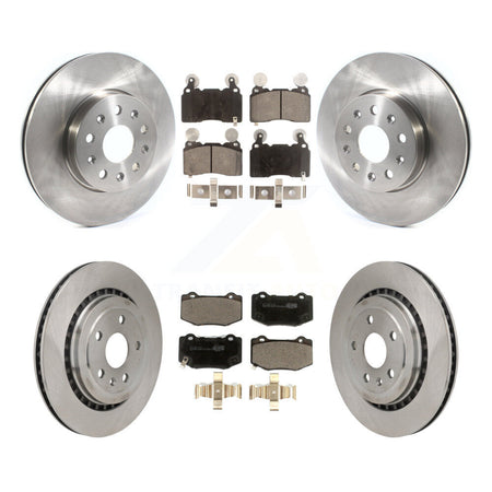 Front Rear Disc Brake Rotors Ceramic Pad Kit For 2016 Chevrolet Camaro With Brembo Brakes K8T-104466