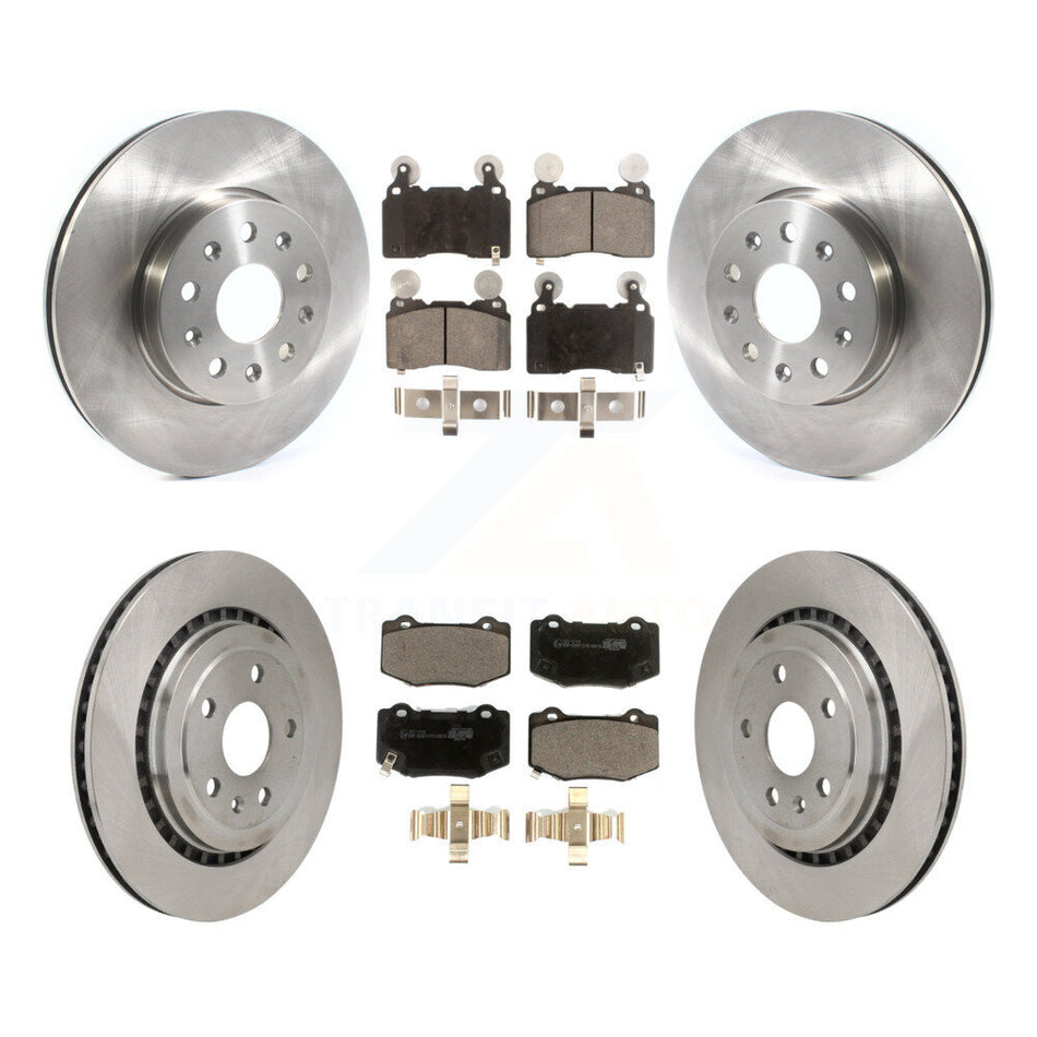 Front Rear Disc Brake Rotors Ceramic Pad Kit For 2016 Chevrolet Camaro With Brembo Brakes K8T-104466