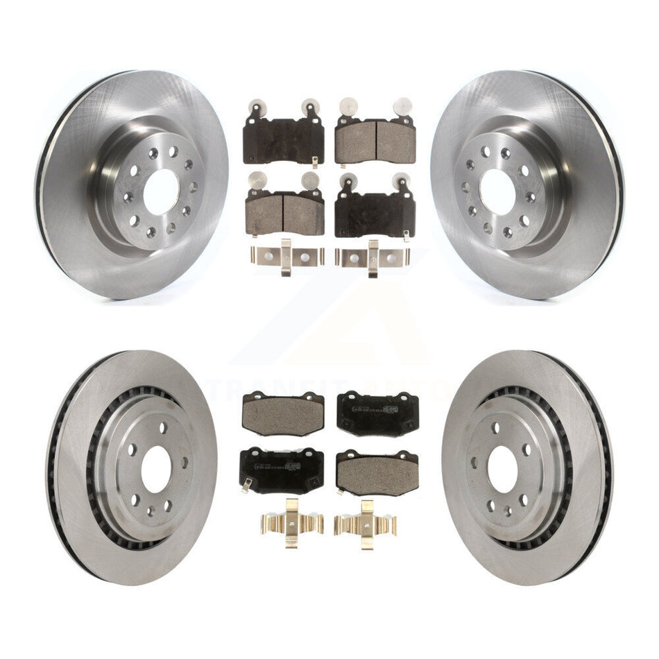 Front Rear Disc Brake Rotors Ceramic Pad Kit For 2016 Chevrolet Camaro With Brembo Brakes K8T-104467