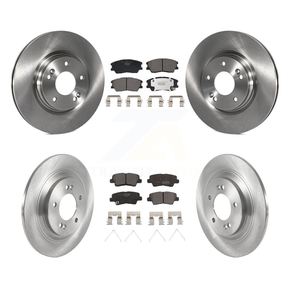 Front Rear Disc Brake Rotors And Ceramic Pads Kit For 2020-2023 Kia Soul EV K8T-104470