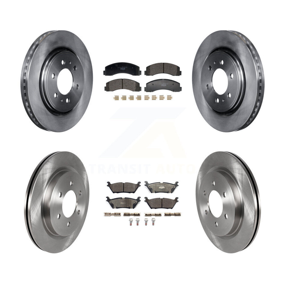 Front Rear Disc Brake Rotor & Ceramic Pad Kit For Ford F-150 Expedition Lincoln Navigator K8T-104472