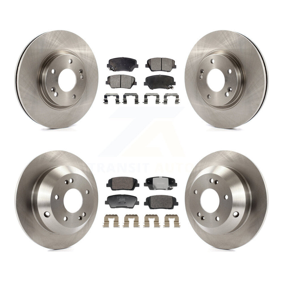 Front Rear Disc Brake Rotors And Ceramic Pads Kit For Hyundai Santa Fe Kia Sorento K8T-104475