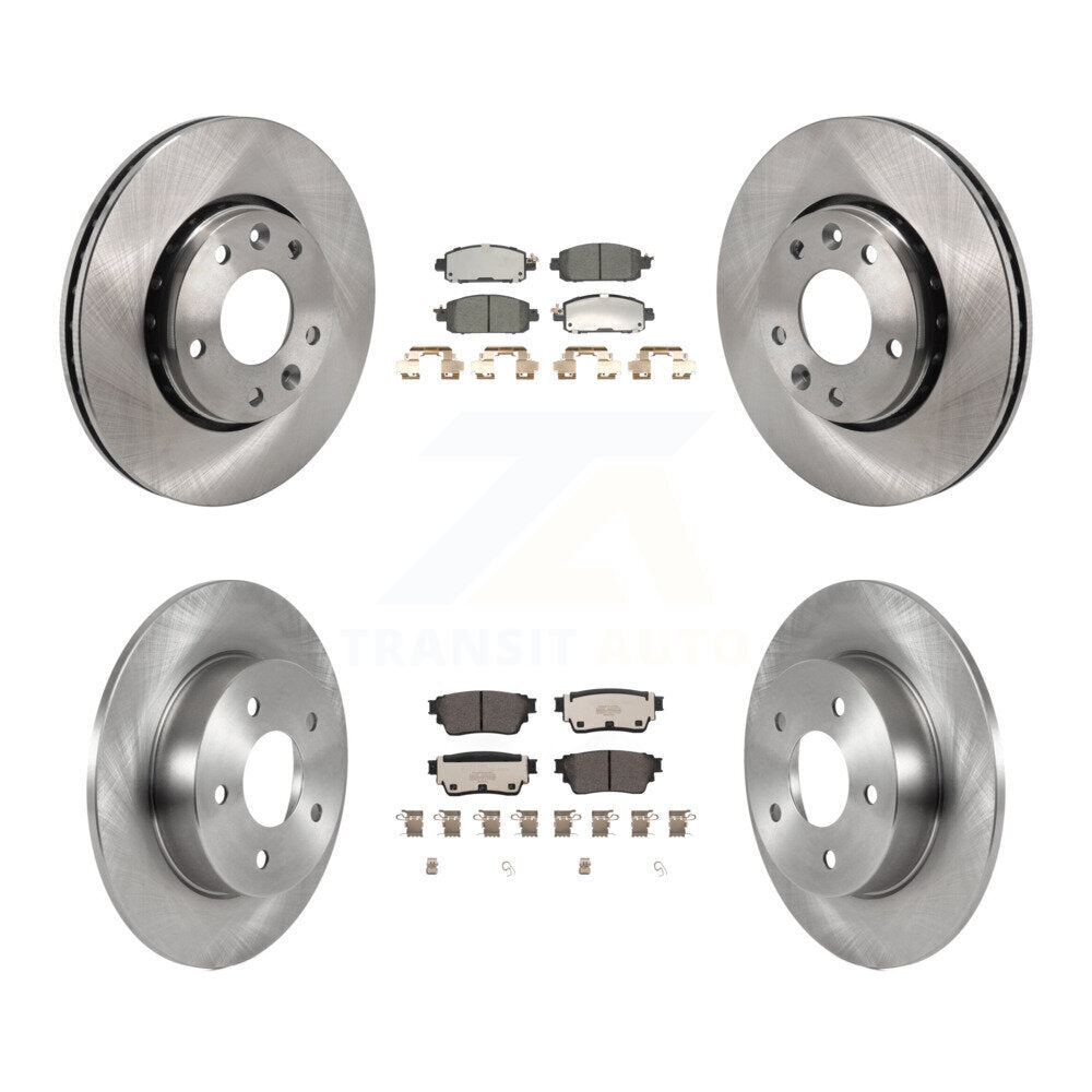 Front Rear Brake Rotor Ceramic Pad Kit For 21-23 Nissan Kicks SV SR with Disc rear brakes K8T-104477