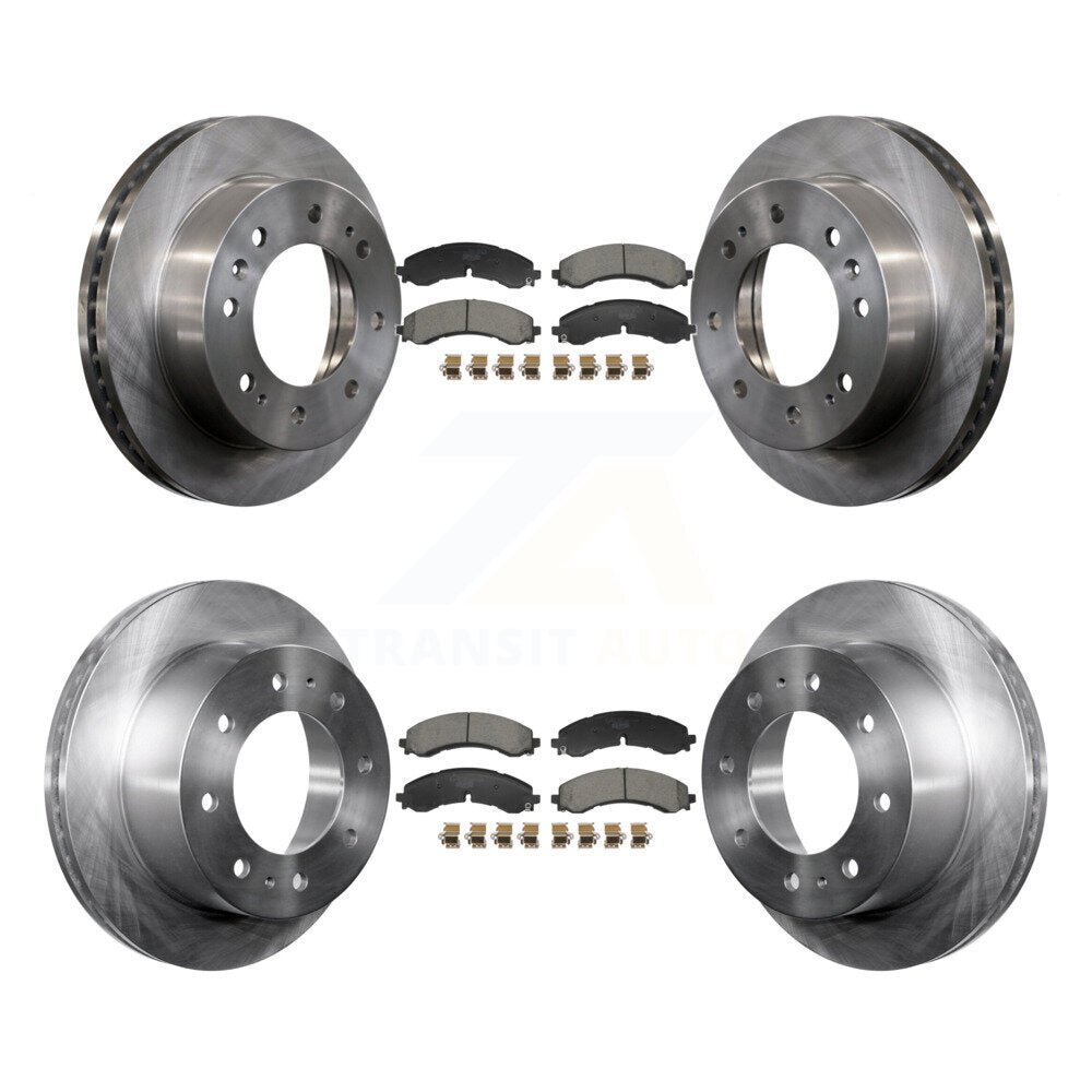 Front Rear Brake Rotors & Ceramic Pad Kit For GMC Chevrolet Sierra 2500 HD Silverado 3500 K8T-104481