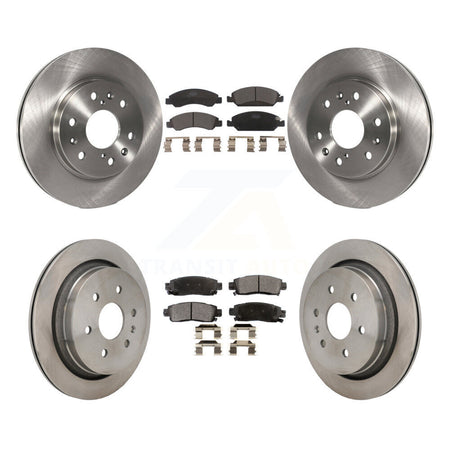 Front Rear Disc Brake Rotors And Ceramic Pads Kit For Cadillac XTS K8T-104483