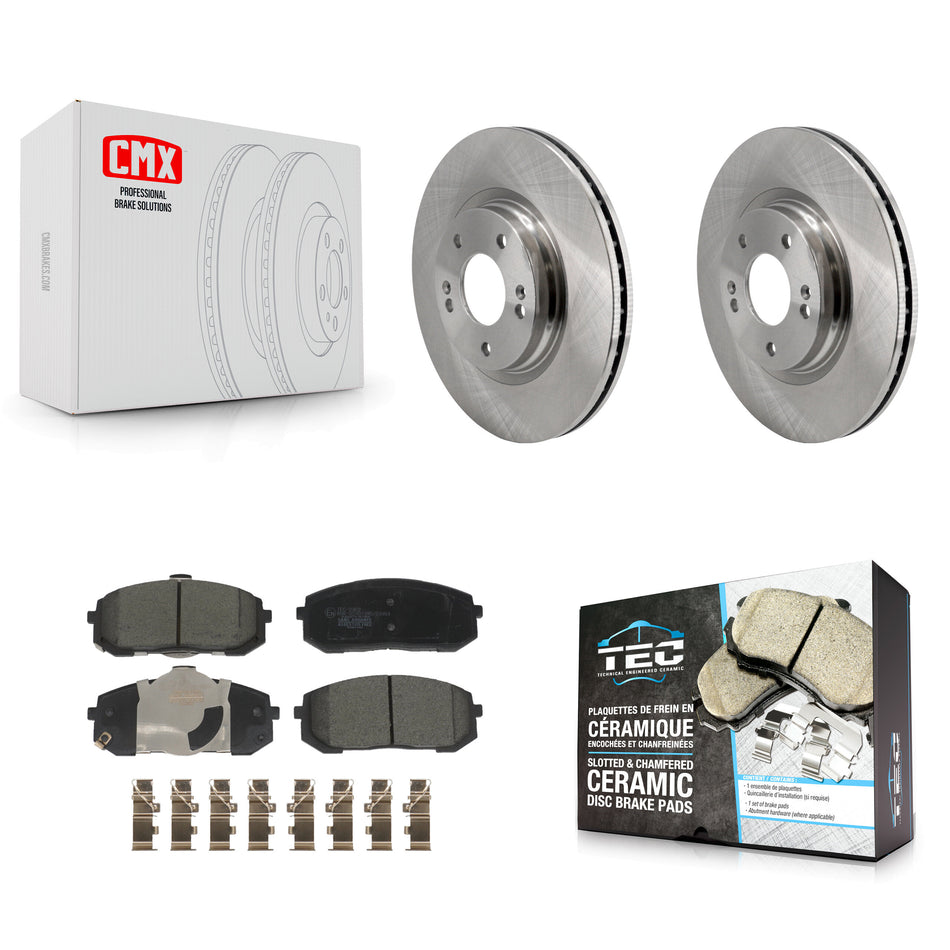 Front Disc Brake Rotors And Ceramic Pads Kit For Hyundai Elantra Sonata Kia Niro EV K5 K8T-104489