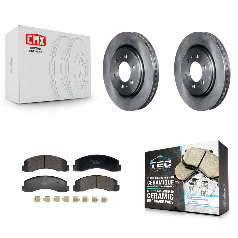 Front Disc Brake Rotors And Ceramic Pads Kit For Ford F-150 Expedition Lincoln Navigator K8T-104497