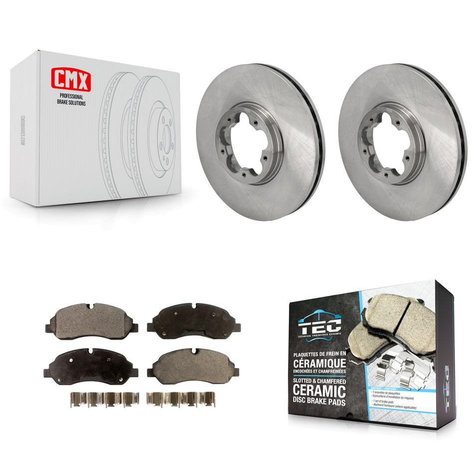 Front Disc Brake Rotors And Ceramic Pads Kit For Ford Transit-250 Transit-150 Transit-350 K8T-104499