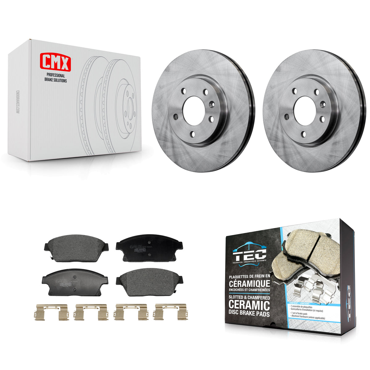 Front Disc Brake Rotors And Ceramic Pad Kit For Chevrolet Cruze Buick Verano Orlando Volt K8T-104505