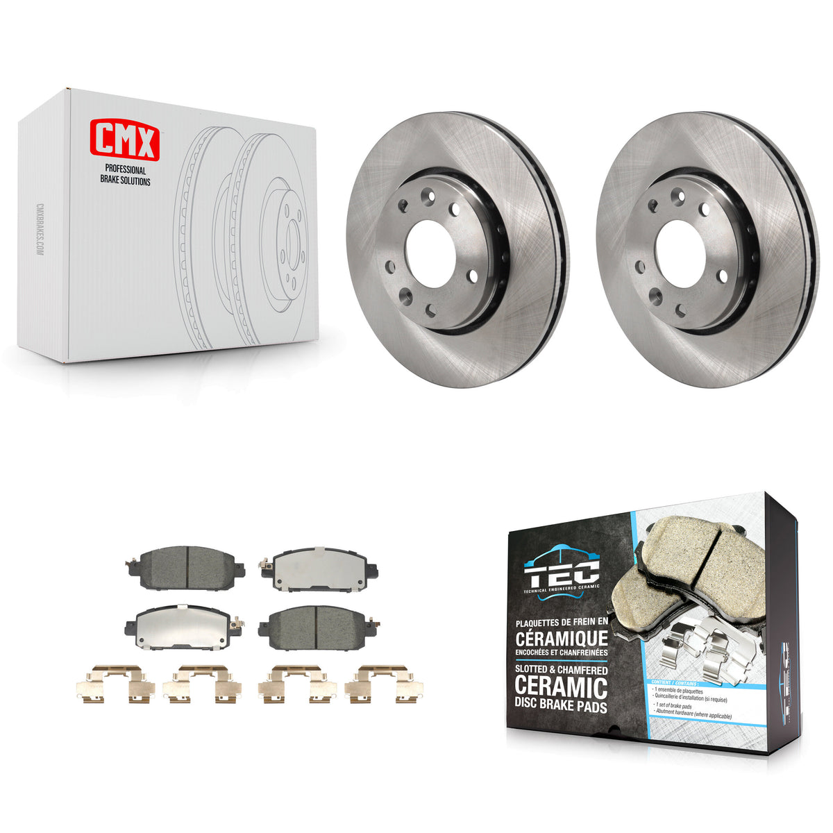 Front Disc Brake Rotors And Ceramic Pads Kit For Nissan Kicks Sentra K8T-104506