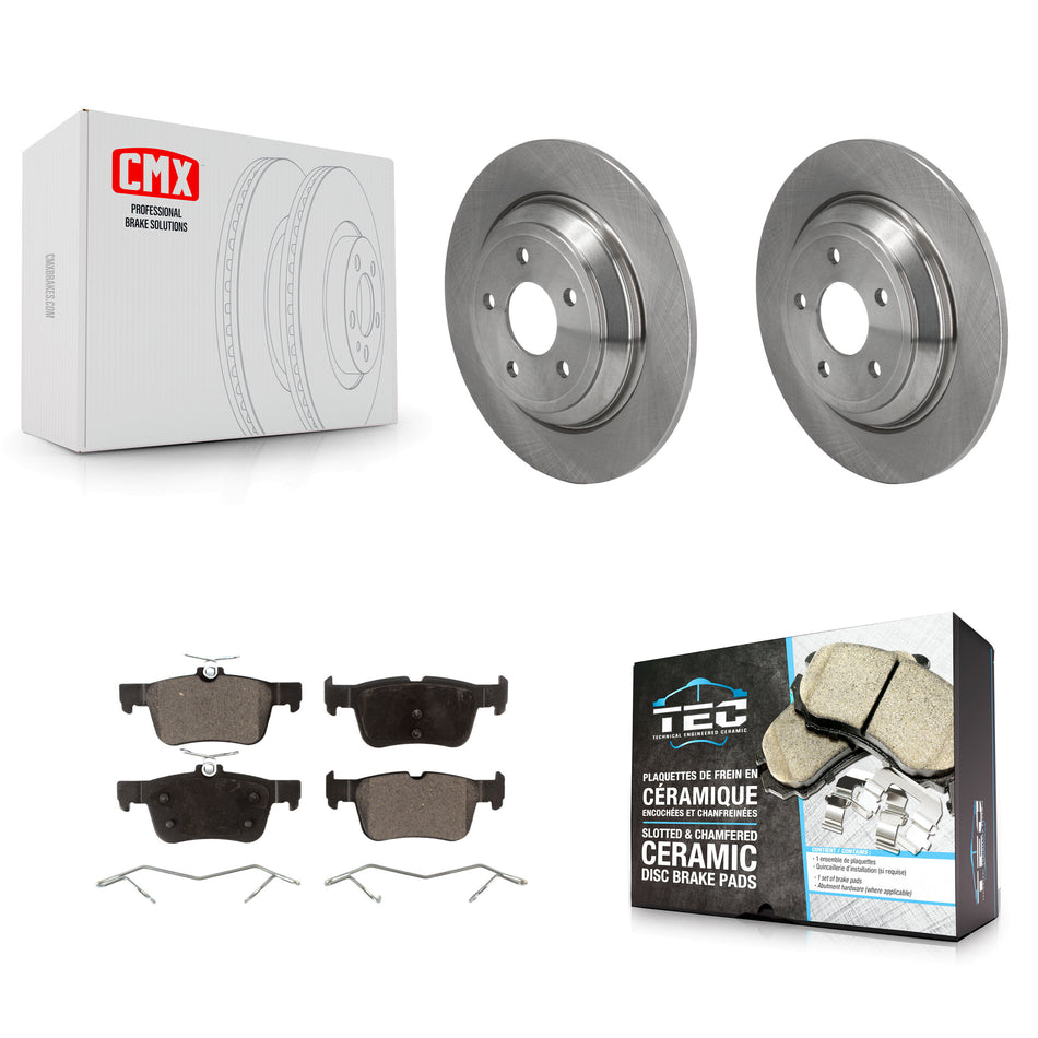 Rear Disc Brake Rotors And Ceramic Pads Kit For Ford Escape Bronco Sport Lincoln Corsair K8T-104516