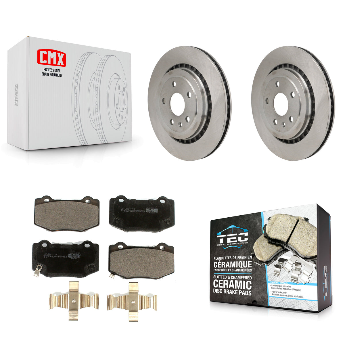 Rear Disc Brake Rotors And Ceramic Pads Kit For Chevrolet Camaro Cadillac ATS K8T-104521