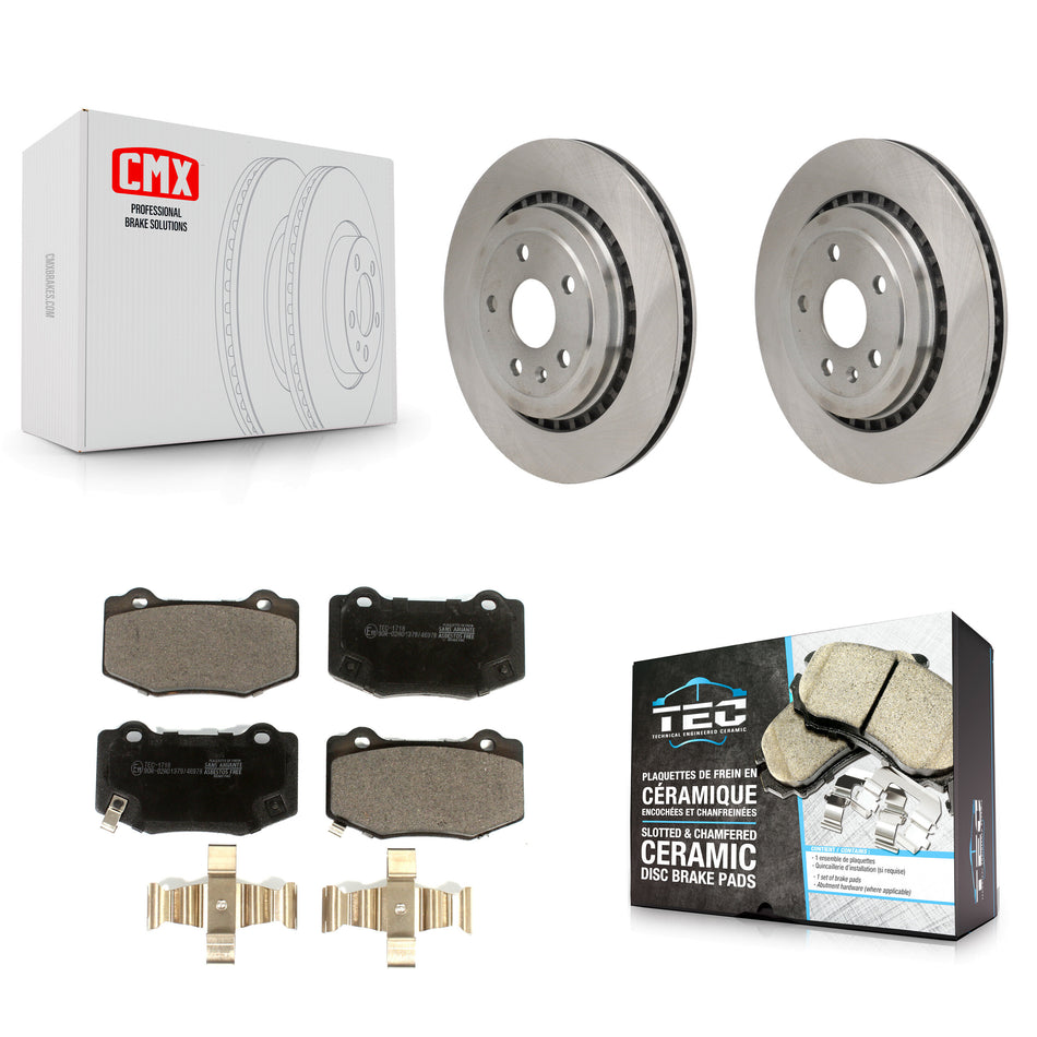 Rear Disc Brake Rotors And Ceramic Pads Kit For Chevrolet Camaro Cadillac ATS K8T-104521